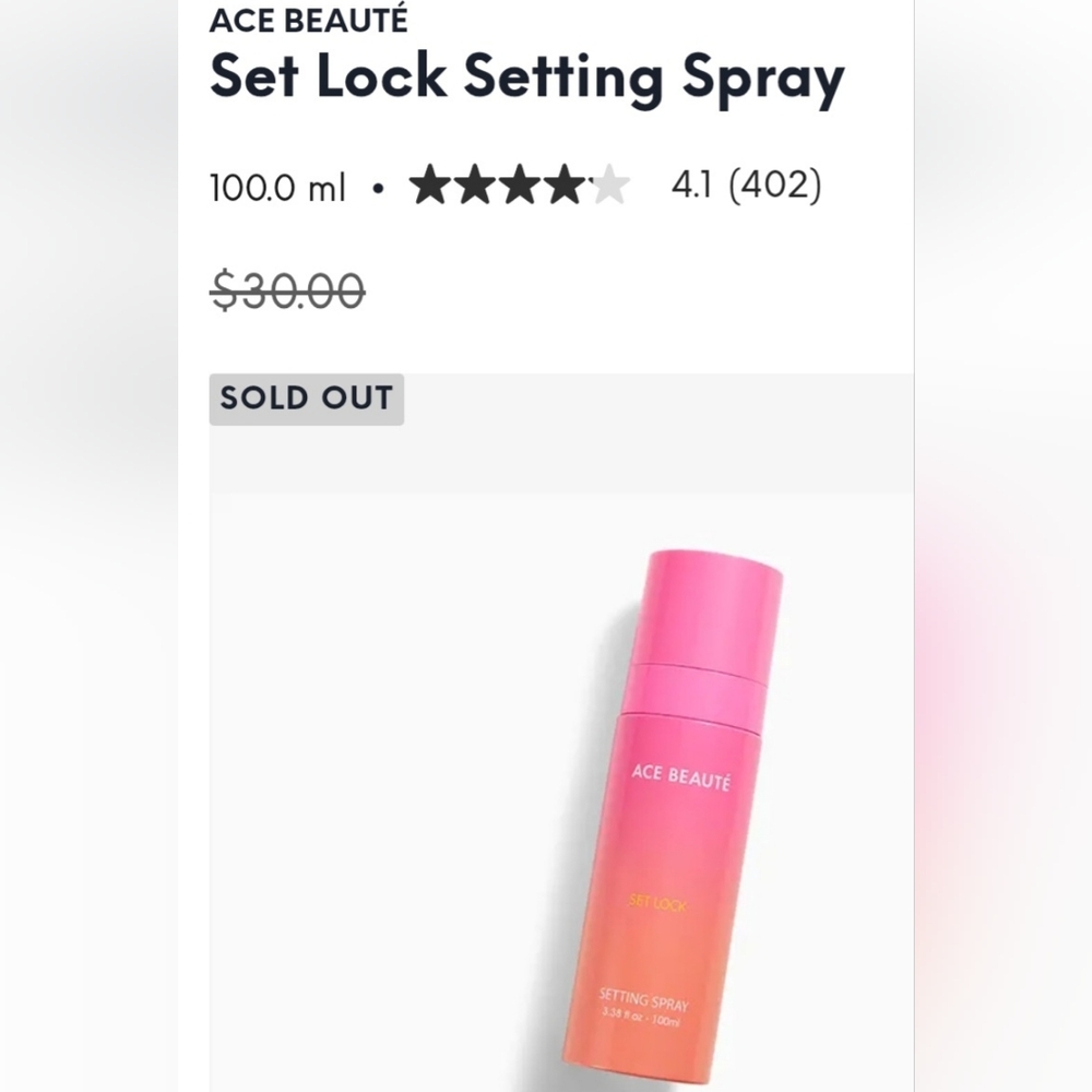 ACE BEAUTÉSet Lock Setting Spray - Picture 2 of 5